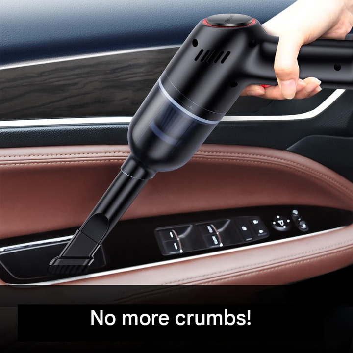 Draadloze auto stofzuiger, compact en krachtig, essentieel auto accessoire voor een schoon interieur.