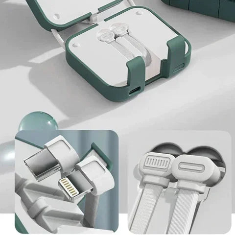 Slanke powerbank voor snelladen, een essentiële reisgadget.