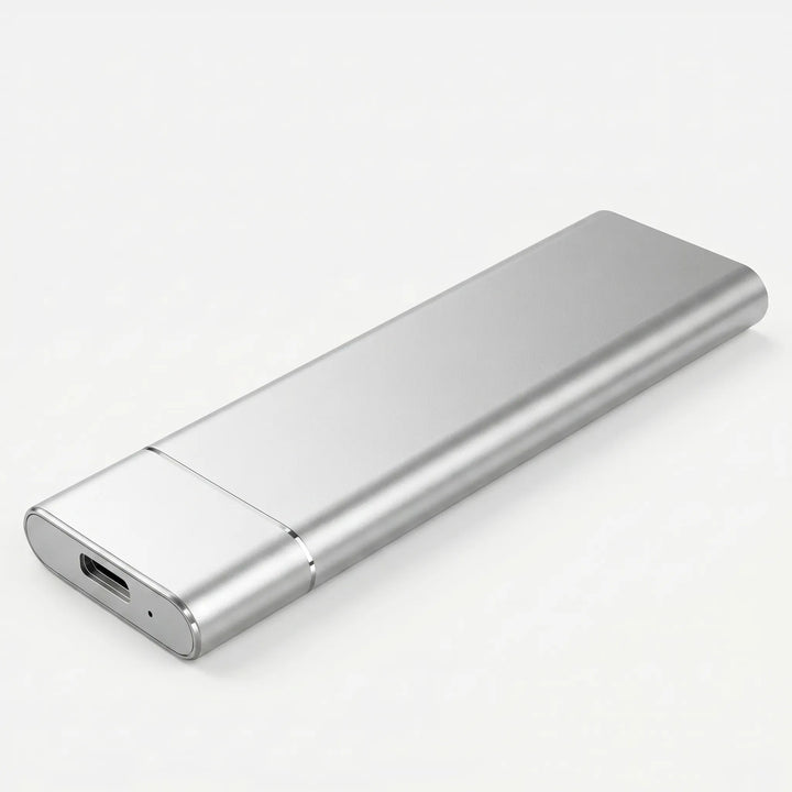 Compacte 8TB externe harde schijf voor snelle digitale opslag, geschikt voor al je foto's, video's en documenten.