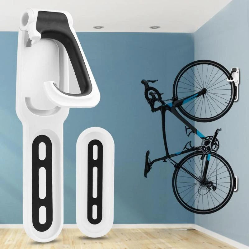 Ruimtebesparende fiets wandhaak voor efficiënte verticale opslag van je fiets. Stevige wandmontage.