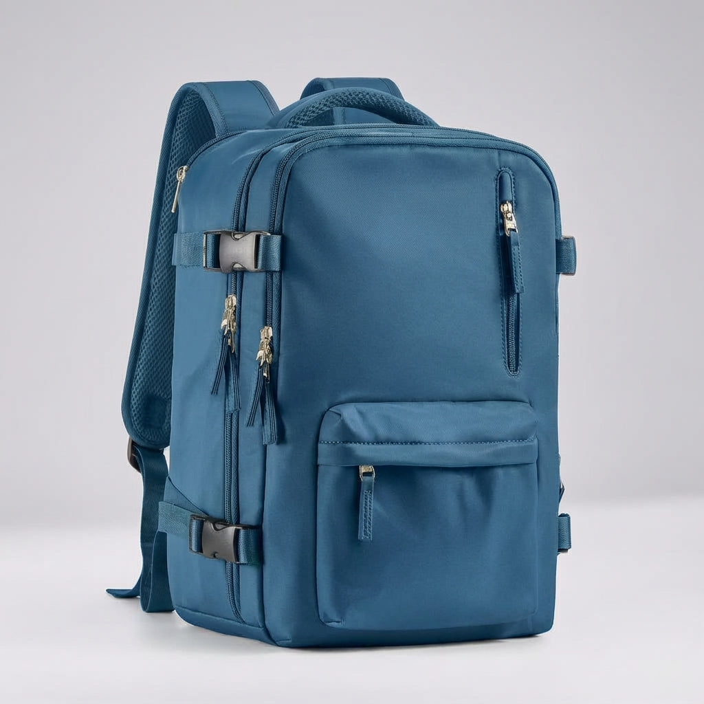 Comfortabele FlightTrek reisrugzak, geoptimaliseerd voor handbagage in het vliegtuig.