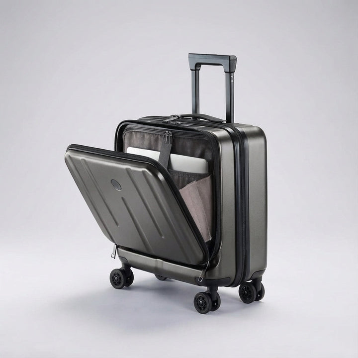 Duurzame carry-on koffer met veilig laptopvak, essentiële handbagage voor elke moderne reiziger.
