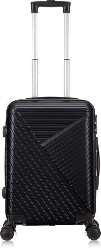 Compacte en veilige reiskoffer met 360° wielen, TSA slot en duurzame hardshell constructie.