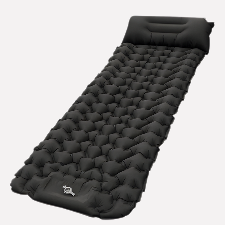 De opvouwbare slaapmat met ergonomisch design voor kampeerders en reizigers. Biedt stabiele ondersteuning.