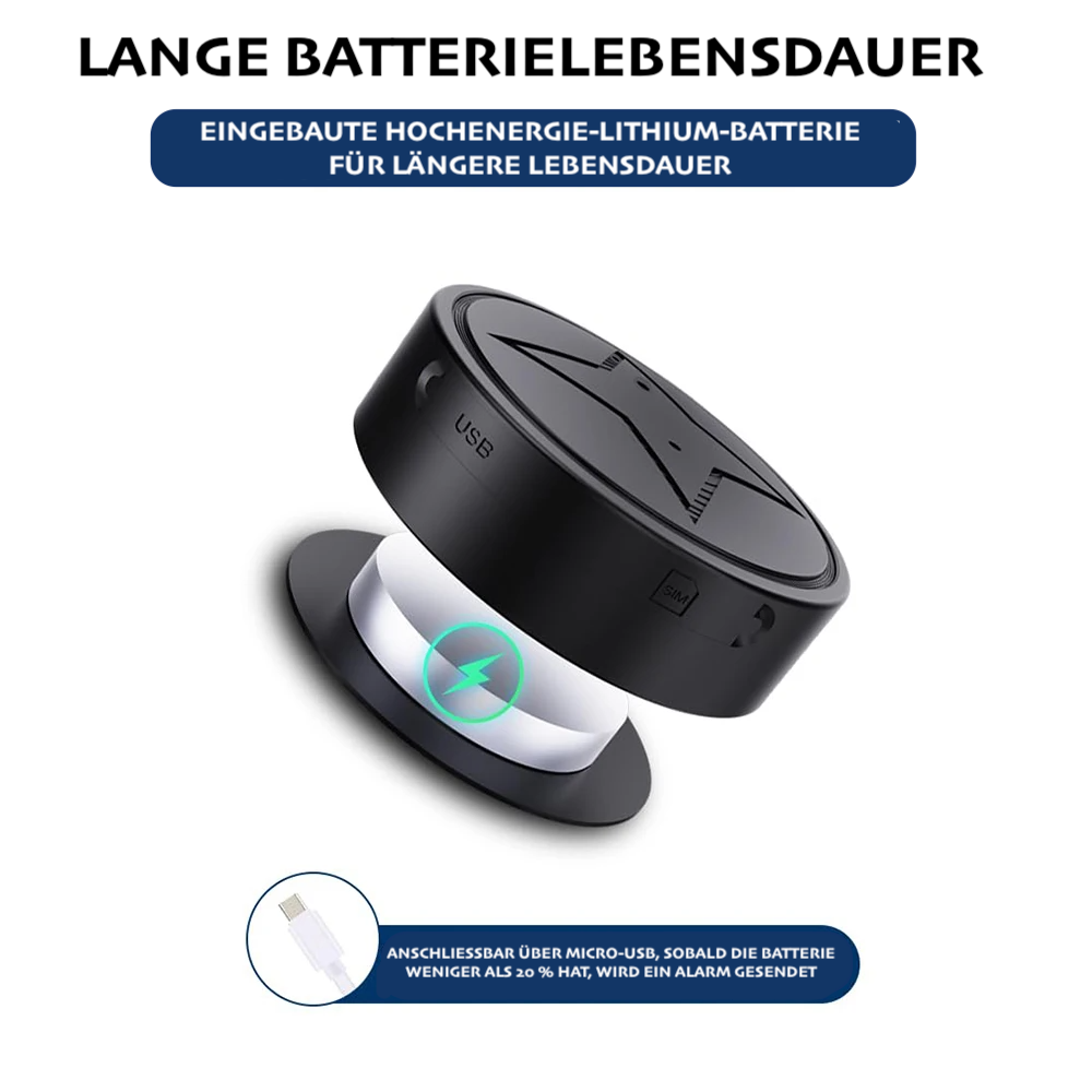Kleine GPS tracker, ideaal voor voertuigen. Magnetische bevestiging voor diefstalpreventie en realtime locatie volgen.