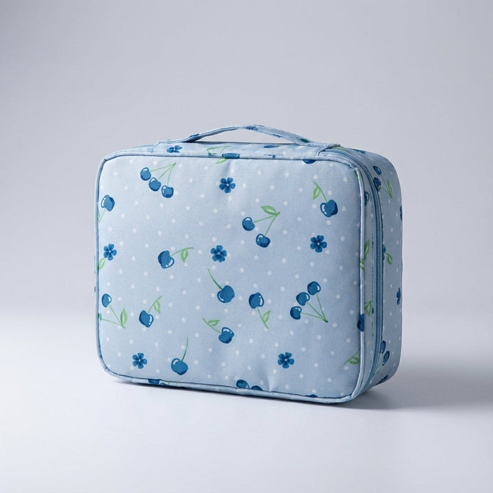 Dames beauty opberger, compacte makeuptas met waterdichte finish en handige vakjes voor accessoires.