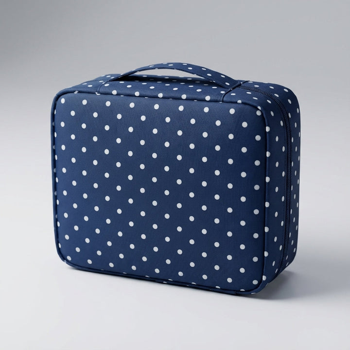 Praktische makeuptas dames, met interne vakjes en compact design voor dagelijks gebruik en reizen.