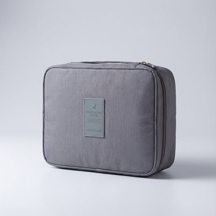Stijlvolle waterdichte makeuptas voor dames, compact en met vakjes, perfect voor georganiseerde beauty.