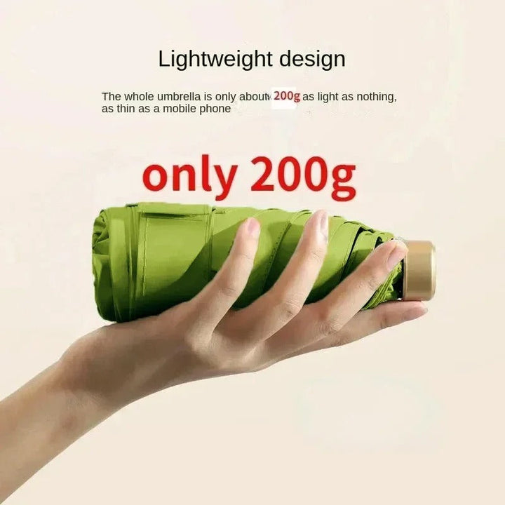 Opvouwbare paraplu met UV-filter, perfect als zonnescherm en bescherming tegen regen.