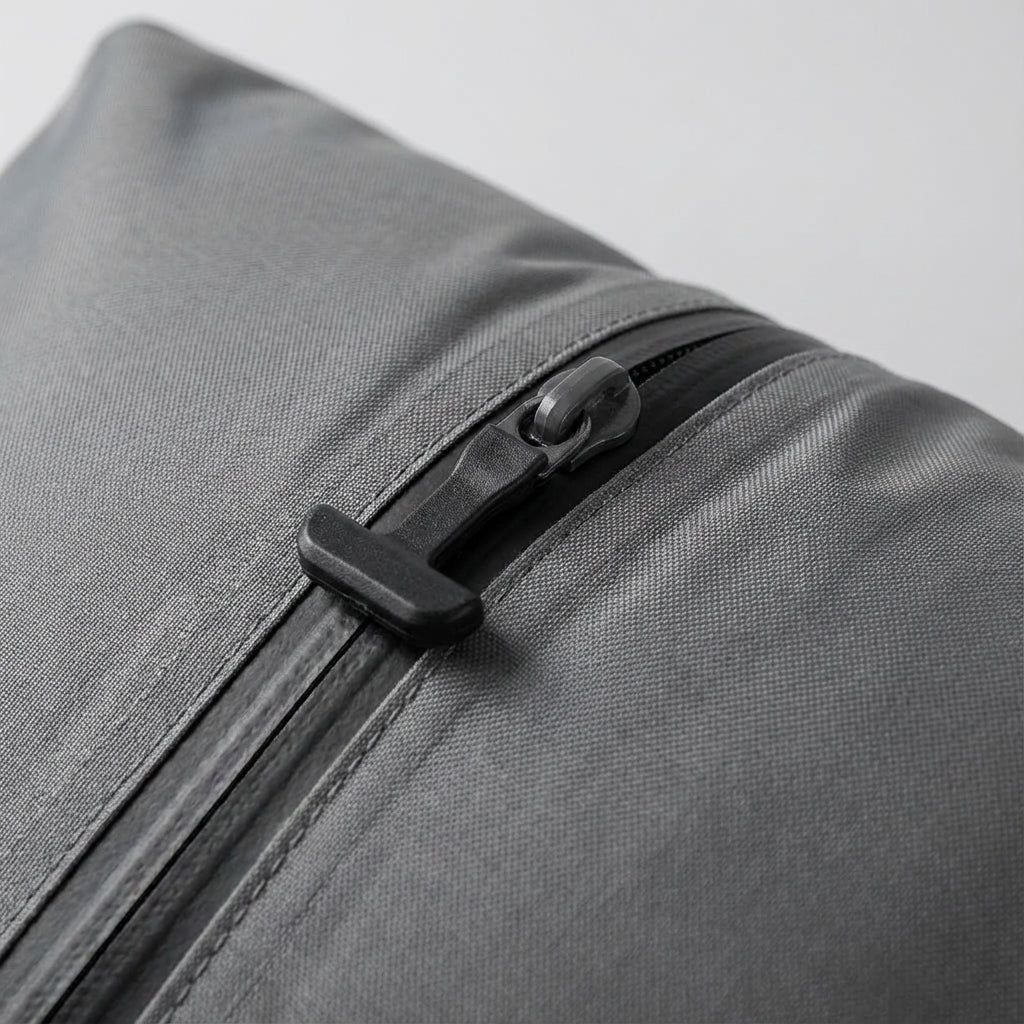 Groot volume kleding gecomprimeerd in een SpaceSwell reistas. Maximale ruimtebesparing in je koffer.