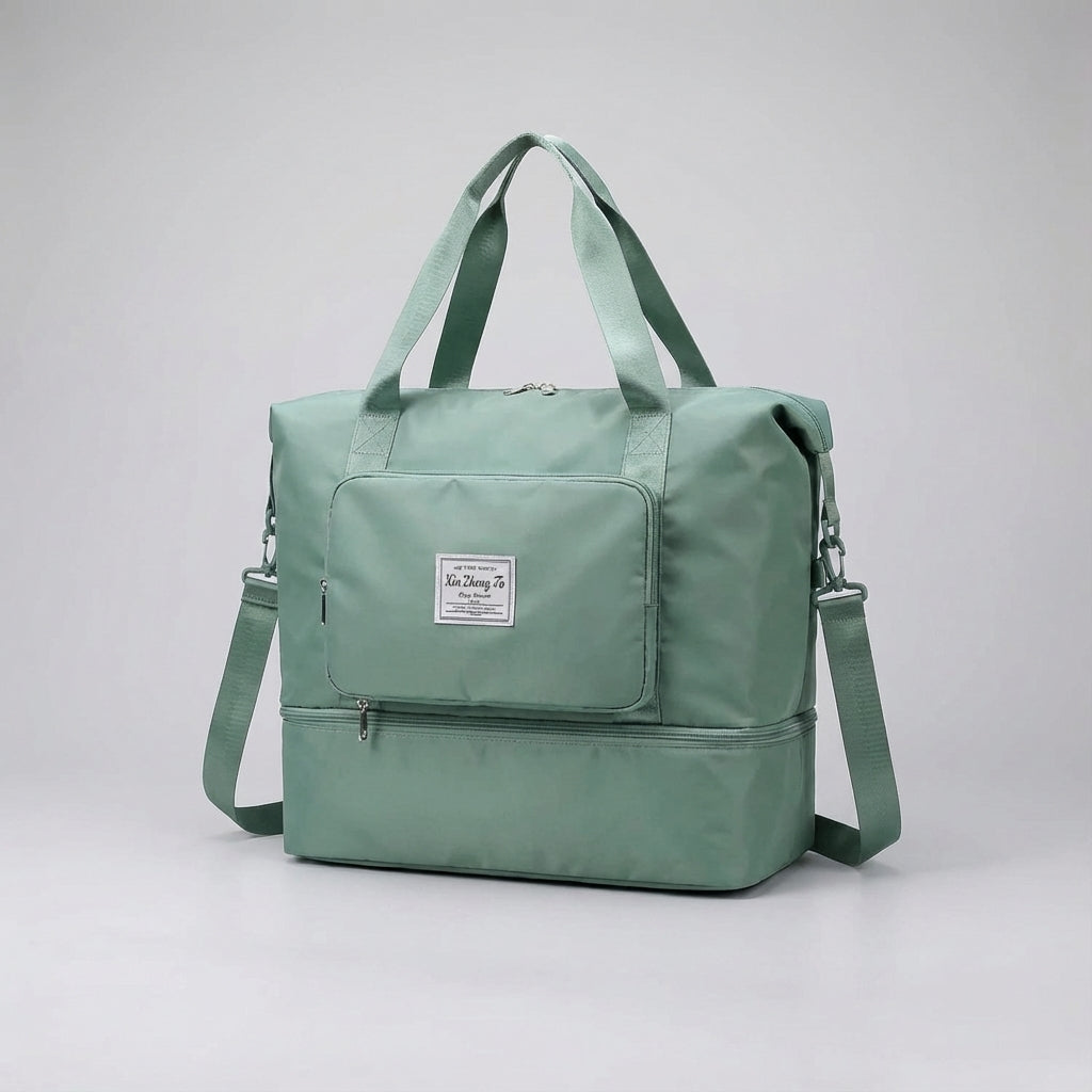 Robuuste opvouwbare weekendtas, ideaal als handbagage en sporttas, makkelijk mee te nemen.