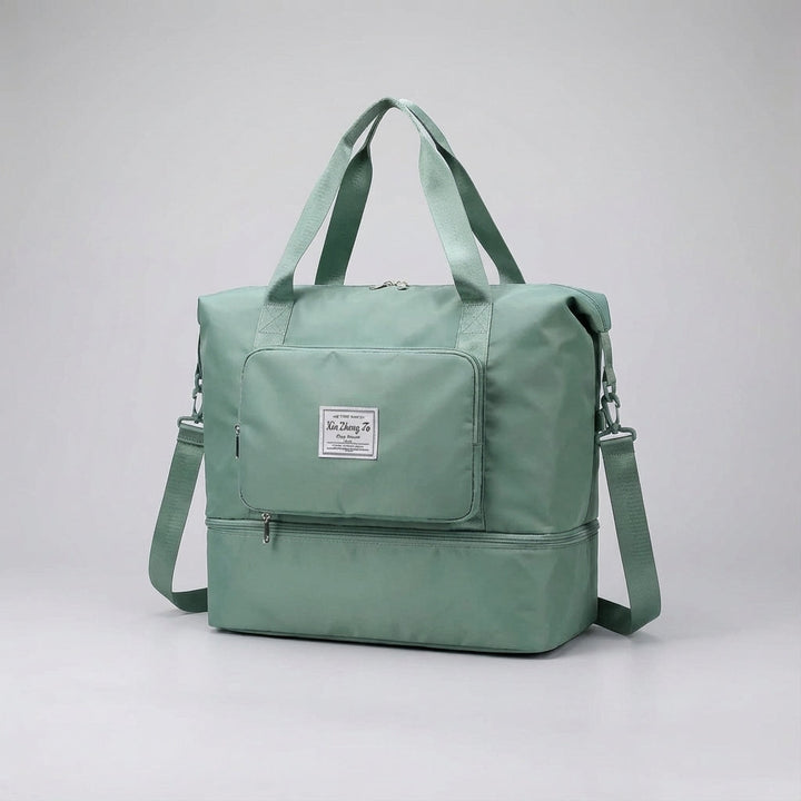 Robuuste opvouwbare weekendtas, ideaal als handbagage en sporttas, makkelijk mee te nemen.
