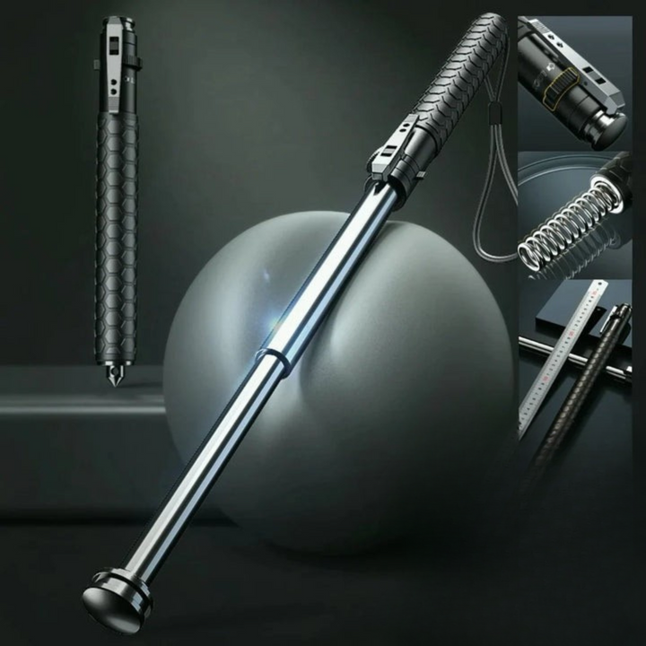 Robuuste zelfverdedigingsstok voor bescherming onderweg, perfect voor outdoor en reizen.