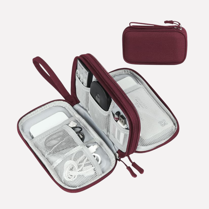 Compacte en veelzijdige tech organizer voor het netjes houden van al je snoeren onderweg.
