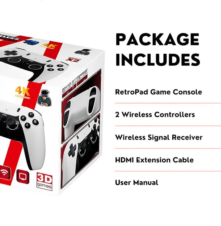 Complete retro gaming console set met 60.000+ games. Ervaar direct klassieke gaming nostalgie, plug & play.