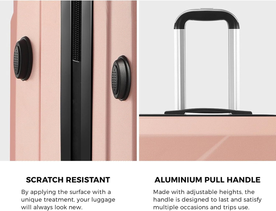 JetTrek roze handbagageset, een veelzijdige en compacte oplossing voor al je reisavonturen.
