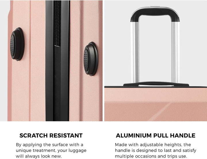 JetTrek roze handbagageset, een veelzijdige en compacte oplossing voor al je reisavonturen.