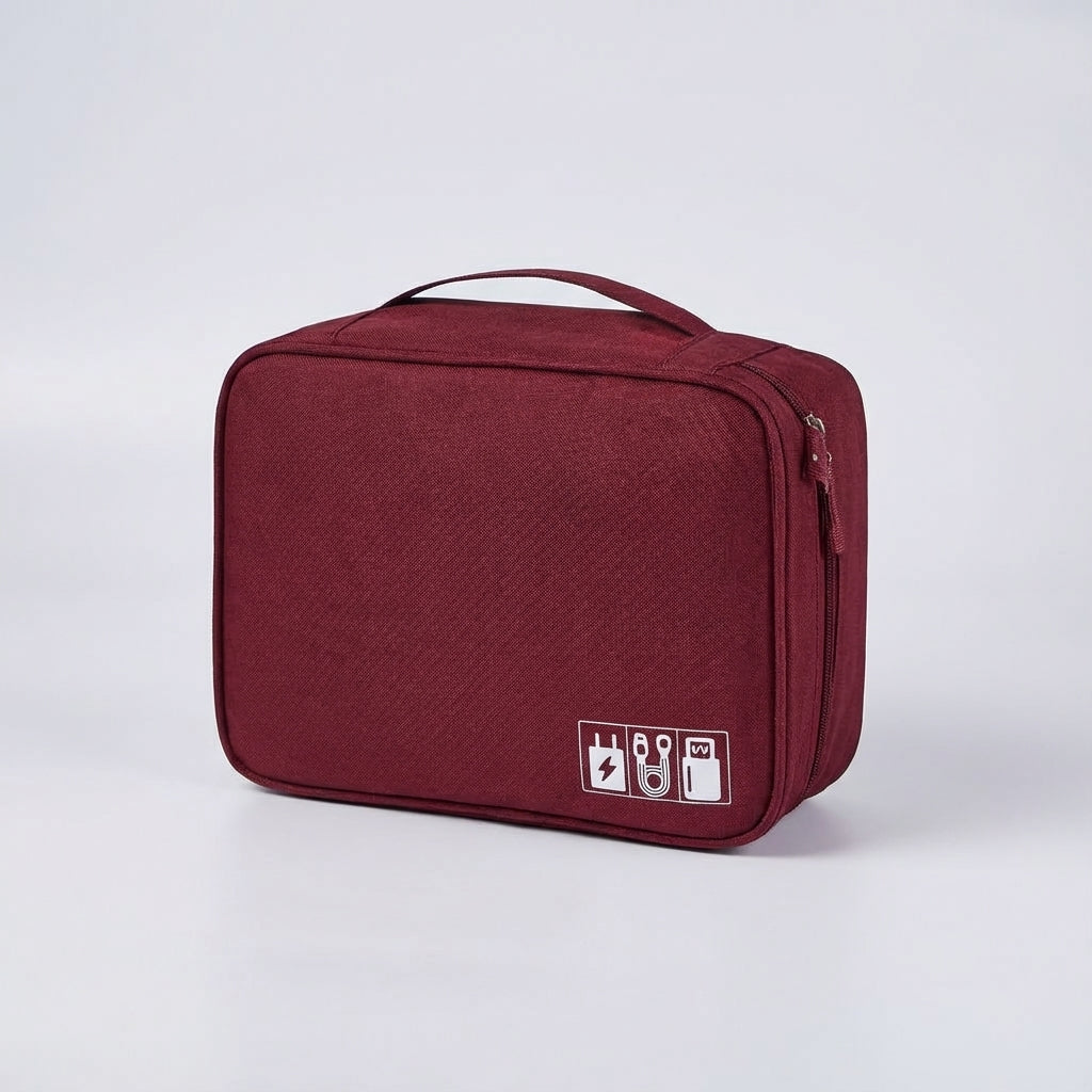 Veelzijdige TechTidy organizer voor elektronica, ideaal voor laptops, telefoons en andere kleine gadgets op reis.