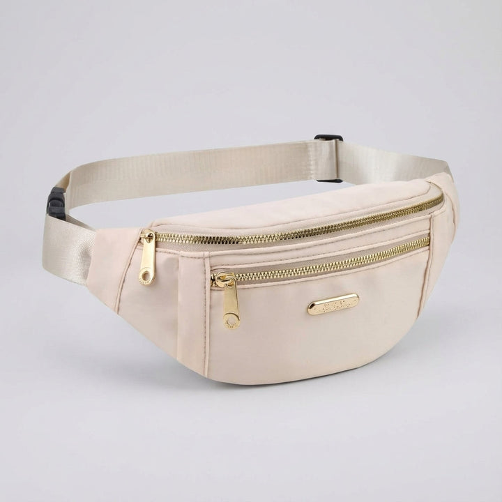 Veelzijdige nylon heuptas LightPouch, ook te dragen als crossbody of schoudertas, perfect voor dagelijks gebruik.