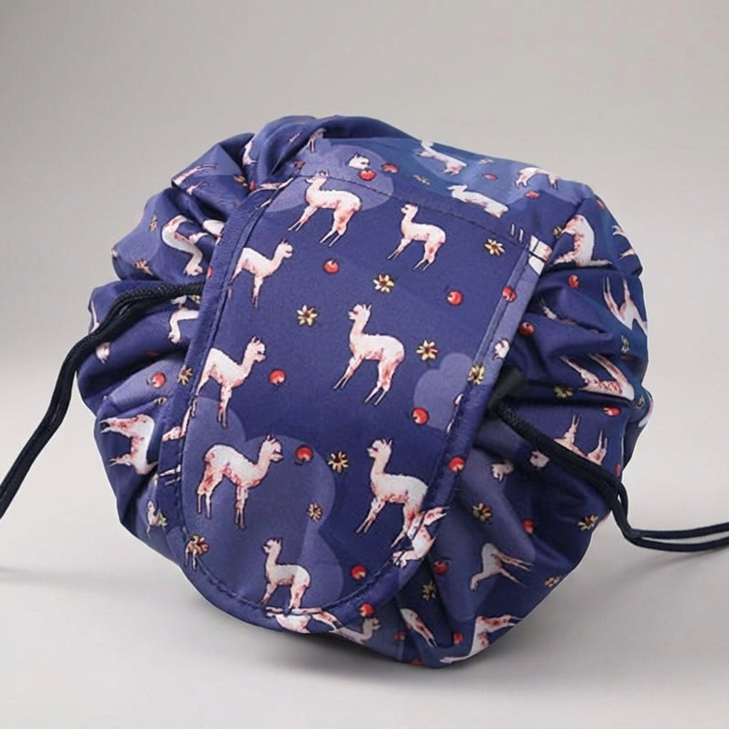 Compacte en opvouwbare reistas, waterafstotend. Geschikt als toilettas of make-uptas voor unisex gebruik.