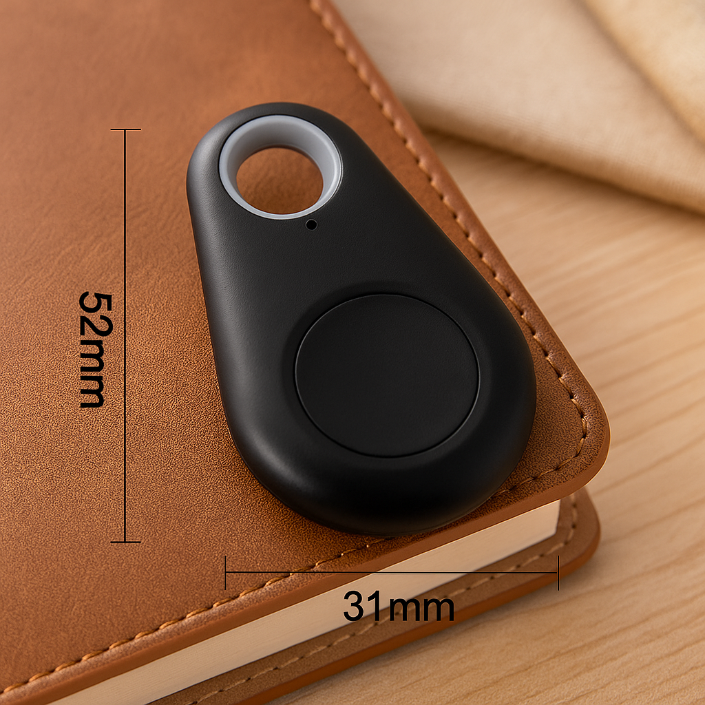 Mini GPS tracker met geïntegreerde SOS-knop voor noodsituaties, ideaal voor persoonlijke beveiliging.
