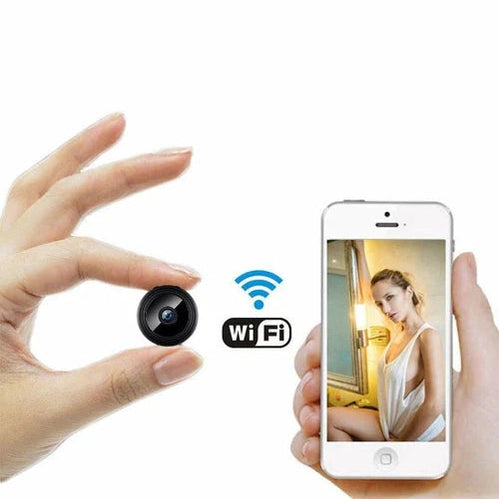 HD nachtzicht beveiligingscamera, compacte gadget voor duidelijke bewaking, zelfs in het donker.