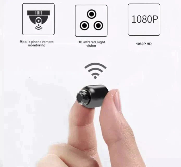 Eenvoudig te installeren compacte bewakingscamera, draadloze IR camera met helder zicht in het donker.