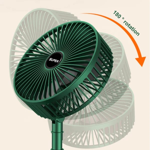 Opvouwbare draagbare WindBlazer ventilator; ultracompact en eenvoudig mee te nemen voor directe verkoeling.