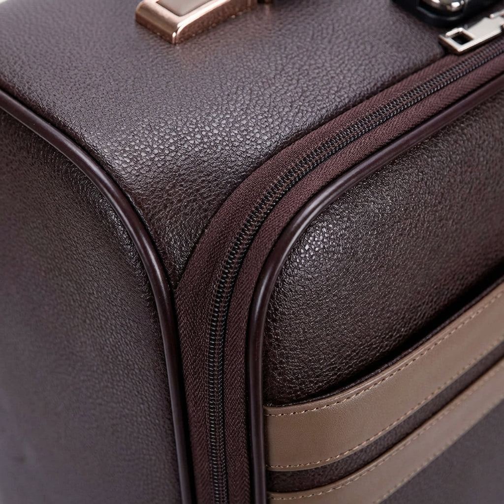 Roze SpinCabin compacte handbagage koffer, een lichtgewicht reistrolley met 360° spinner wielen.