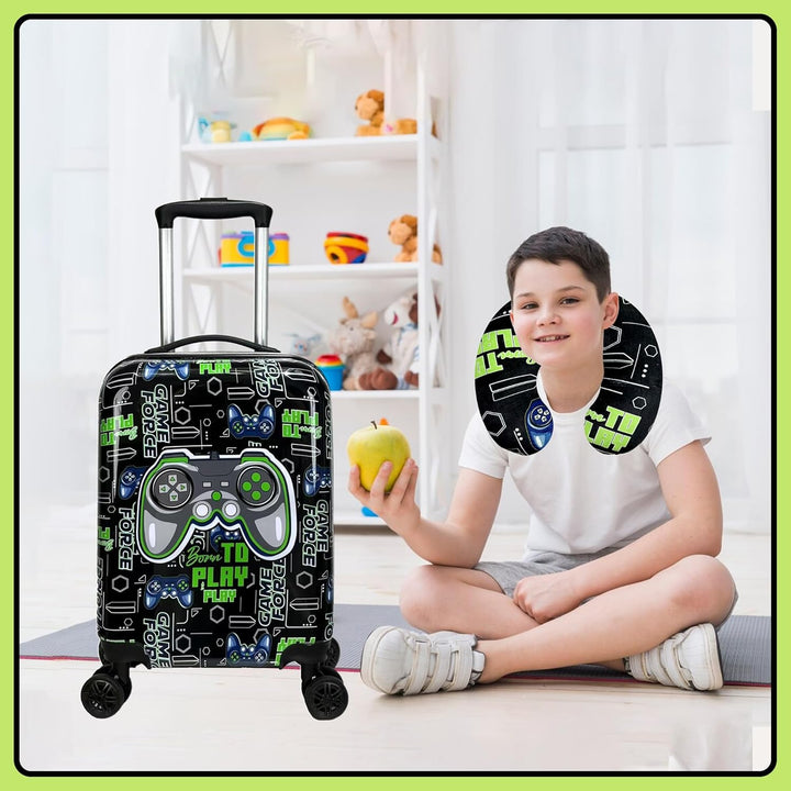 Kwalitatieve en duurzame 5-delige kinderbagageset 'Game Day' voor jarenlang reisplezier.