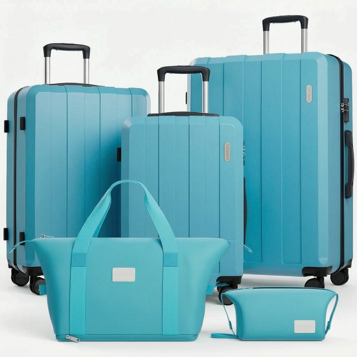 Premium bagageset met trolleys, reistas en toilettas; jouw complete oplossing voor elke reis.