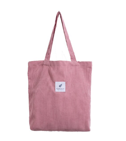 Dames corduroy casual totebag. Ruim, comfortabel en een trendy schoudertas. Dagelijks gebruik.