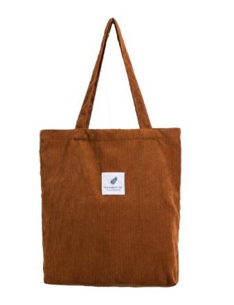 Zachte corduroy dames totebag, ontworpen voor comfort en dagelijks gemak. Modieus en praktisch.