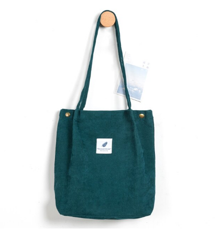 Ruime corduroy tote tas voor dames, comfortabel en modieus voor elke gelegenheid.