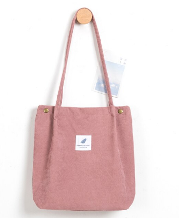 Comfortabele dames tote tas van corduroy, ideaal als dagelijkse schoudertas. Praktisch en ruim.