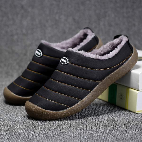 Pluizige CozyWarm herenpantoffels, heerlijk zacht en warm gevoerd. Perfecte heren sloffen voor thuis.
