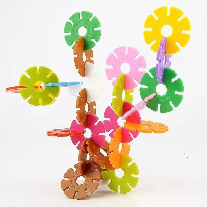 Stapel van CreaDiscs bouwschijven, educatief en veilig speelgoed voor urenlang creatief bouwplezier.