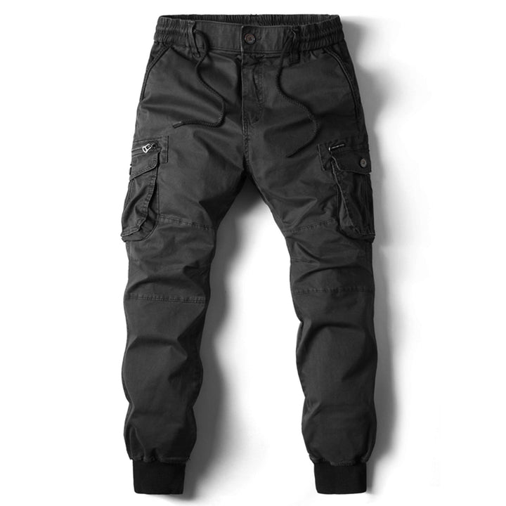 Casual heren broek met tapered pasvorm en praktische opbergzakken