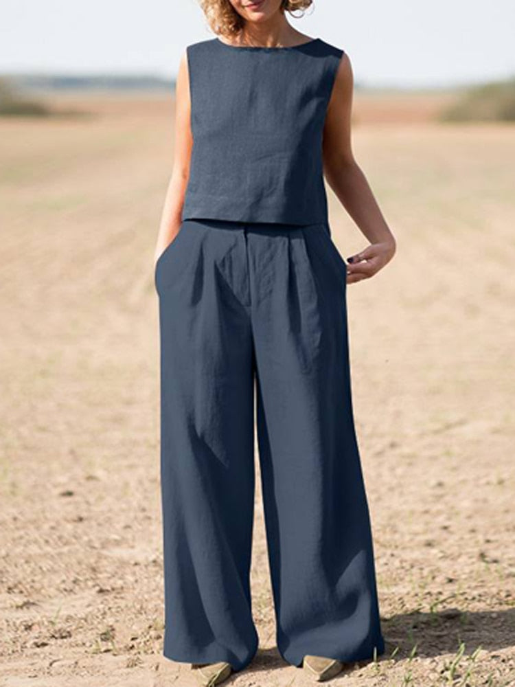 Dames 2-delig pak, GoodSet I, comfortabel en stijlvol, ideaal voor lente/zomer. Luchtige dameskleding.