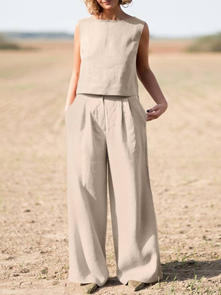 Stijlvol 2-delig dames broekpak, veelzijdig voor casual of chique gelegenheden. Trendy lentemode.