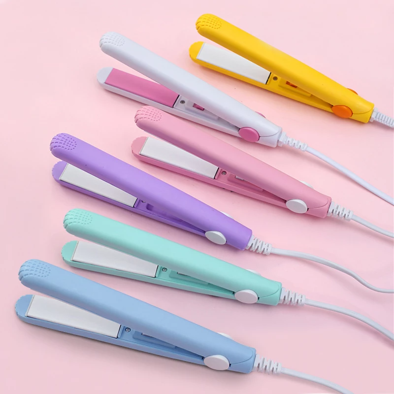 Dames 2-in-1 mini krultang en stijltang met keramische platen voor perfecte haarstyling onderweg.