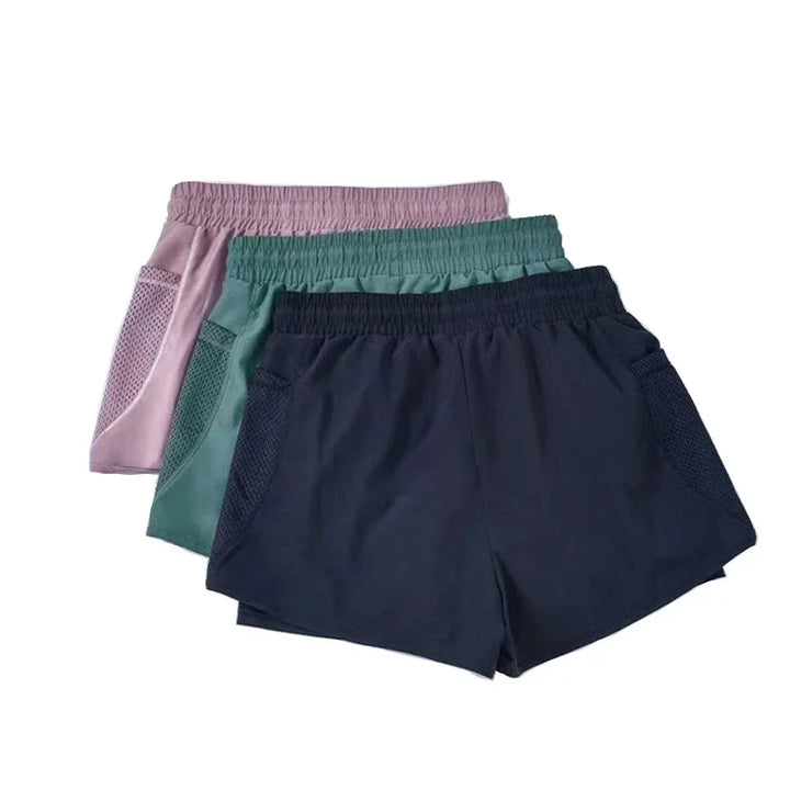 Dames Mira high-waist fitnessshorts: ademend, sneldrogend en elastisch. Maximaal comfort voor elke workout.