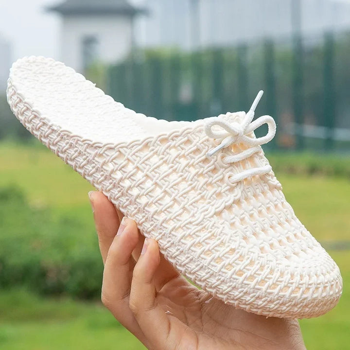 Veelzijdige dames open teen loafers, ademend comfort voor outdoor, strand en casual zomerstijl.