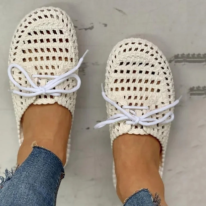 Casual dames outdoor loafers, ademend en met open teen, perfect voor strand, vrije tijd en wandelen.