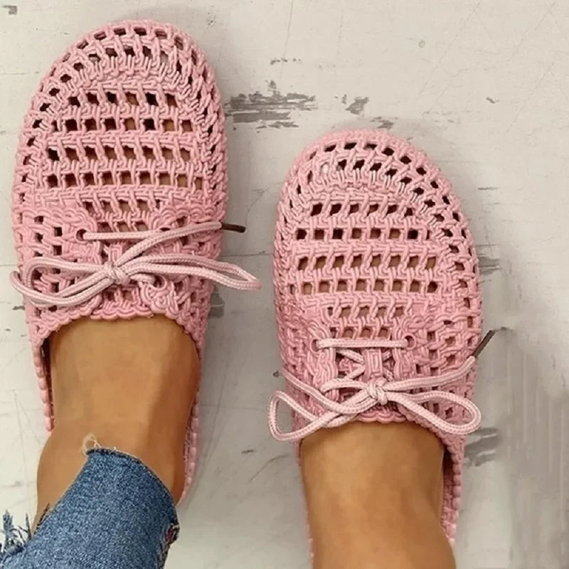 Lichtgewicht Linaya dames outdoor loafers: ademend, met open teen voor ultiem zomercomfort.