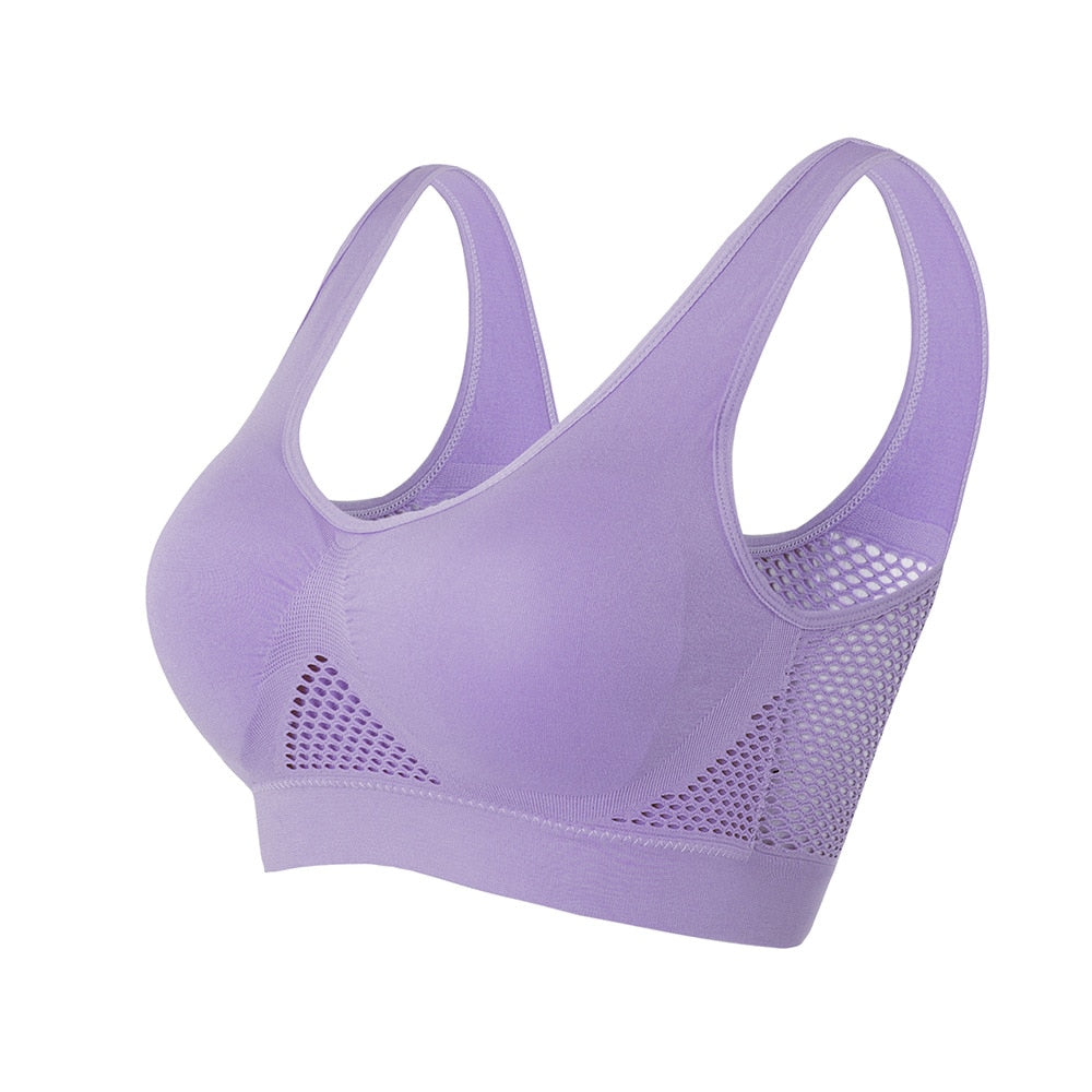 Dames ademende sportbh Sofia met maximale ondersteuning voor intensieve workouts, fitness & yoga.