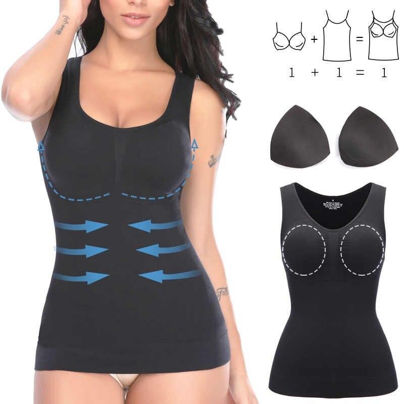 Zelfverzekerd met deze dames afslankende cami. Corrigerende onderkleding die comfort en een mooier figuur biedt.