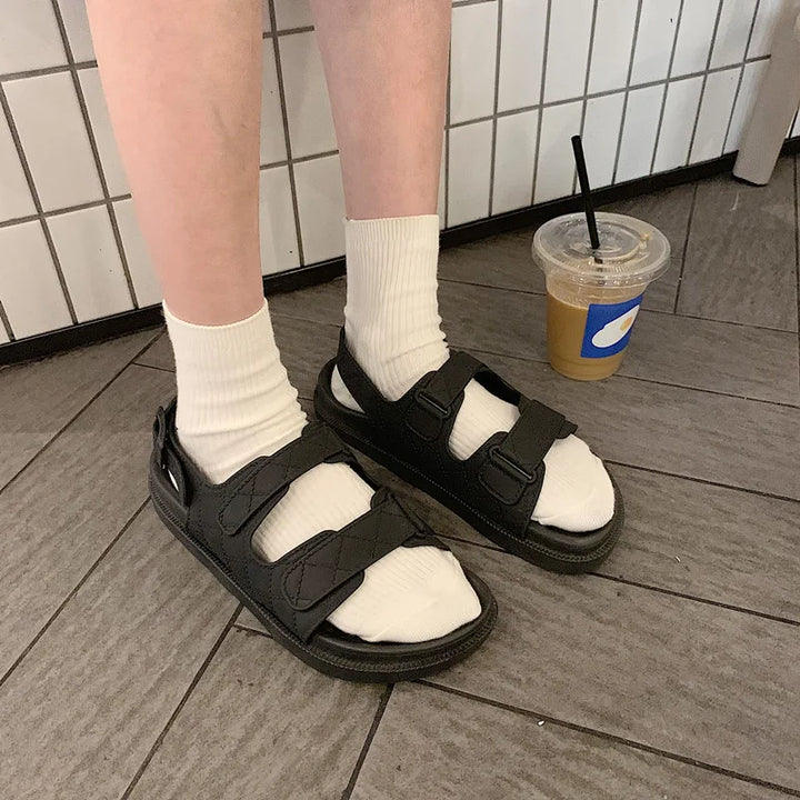 Comfortabele Alina zomer sandalen voor dames, hoge zool en trendy Koreaanse stijl.
