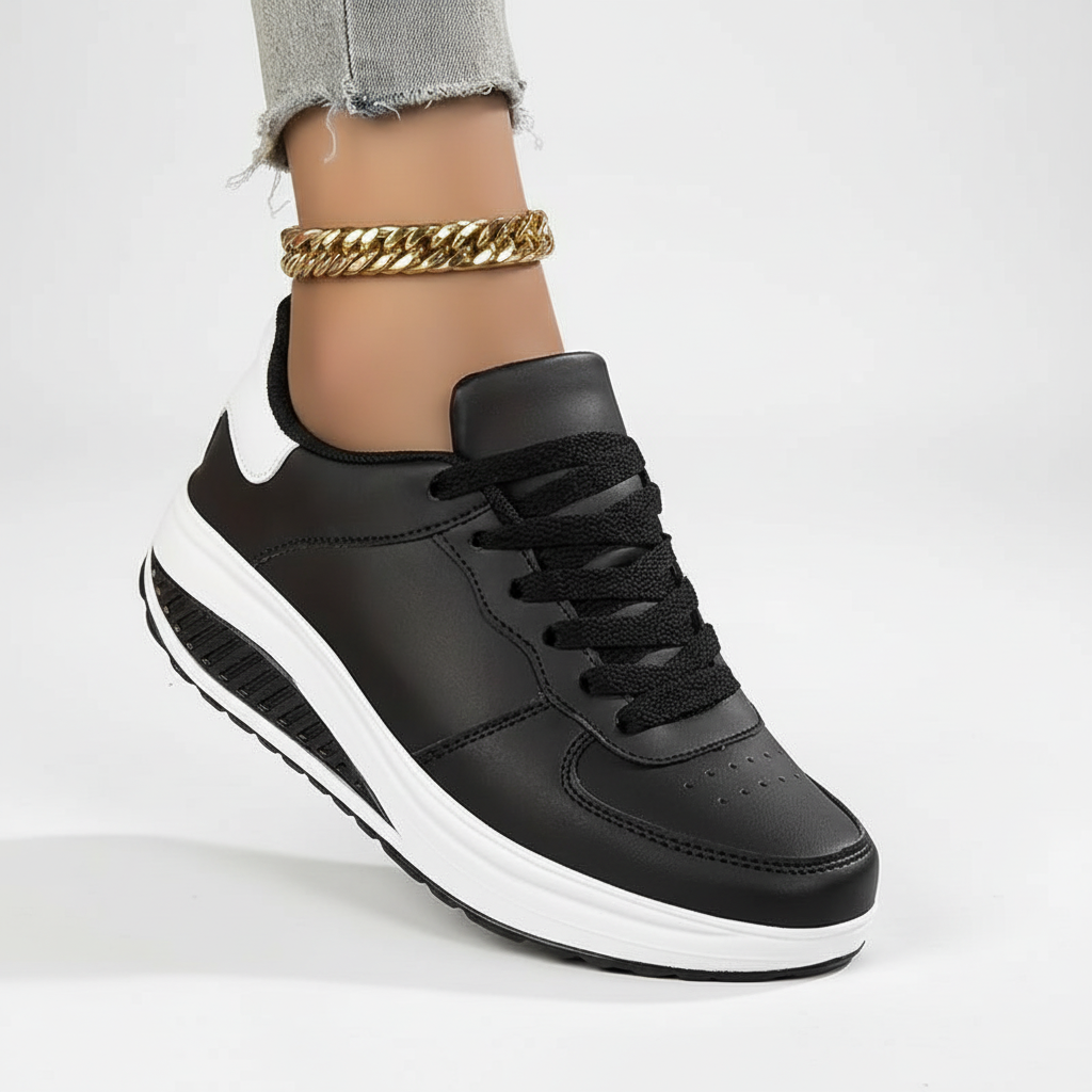 Sportieve Amelie dames sneakers; modieuze en ondersteunende casual schoenen voor actieve vrouwen.