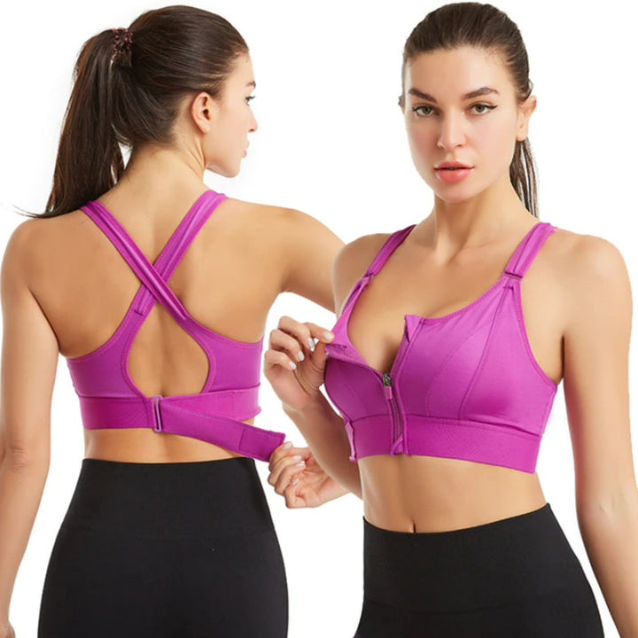 Comfortabele dames anti-stuit sportbh. EefkesBra voor optimale ondersteuning tijdens intensieve workouts, yoga en hardlopen.